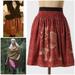 Anthropologie Skirts | Euc Anthropologie Corey Lynn Calter Wooded Hideaway Fox Animal 100% Silk Skirt | Color: Red/Tan | Size: Xs