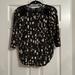 Anthropologie Tops | Euc Patterned Green Black Off White Anthropologie Weston Size Small Top | Color: Black/Green | Size: S