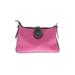 Vera Pelle Leather Shoulder Bag: Pink Color Block Bags
