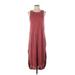 Lush Casual Dress - DropWaist: Burgundy Dresses - Women's Size Small