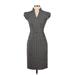 Antonio Melani Casual Dress - Sheath V-Neck Short sleeves: Gray Dresses - Women's Size 0