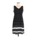 Athleta Casual Dress - A-Line: Black Stripes Dresses - Women's Size Medium