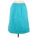 Appleseeds Casual Skirt: Teal Solid Bottoms - Women's Size 16