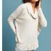 Anthropologie Sweaters | Anthropologie Maeve Thin Ribbed Sweater; Small; Oversized | Color: Cream | Size: S