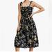 Free People Dresses | Free People Strappy Isla Midi Dress Women’s Medium Black Multicolored Euc | Color: Black/Green | Size: M