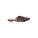 Madewell Mule/Clog: Brown Houndstooth Shoes - Women's Size 6 1/2 - Almond Toe