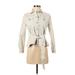 Ann Taylor Denim Jacket: Ivory Jackets & Outerwear - Women's Size X-Small Petite