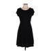 Old Navy Casual Dress - A-Line Scoop Neck Short sleeves: Black Print Dresses - Women's Size Medium