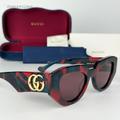 Gucci Accessories | New Gucci Gg1421s 003 Red Havana Violet Cat Eye Women Sunglasses Gg 1421s | Color: Purple/Red | Size: 51x20x145