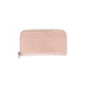 Bottega Veneta Leather Wallet: Pink Print Bags