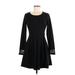 Forever 21 Casual Dress - A-Line: Black Solid Dresses - Women's Size Medium