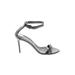 Theory Sandals: Gray Print Shoes - Women's Size 38.5 - Open Toe