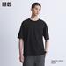 Men's Airism Cotton Relaxed Fit Half-Sleeve T-Shirt | Black | 2XL | UNIQLO US