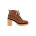 Free People Ankle Boots: Tan Print Shoes - Women's Size 38 - Round Toe