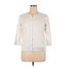 Croft & Barrow Cardigan Sweater: Ivory Print Sweaters & Sweatshirts - Women's Size X-Large