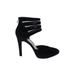 Jessica Simpson Heels: Pumps Stilleto Cocktail Party Black Print Shoes - Women's Size 8 - Almond Toe