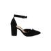 Schutz Heels: Pumps Chunky Heel Cocktail Black Solid Shoes - Women's Size 6 1/2 - Pointed Toe