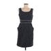 Tahari Casual Dress - Sheath Scoop Neck Sleeveless: Black Polka Dots Dresses - Women's Size 6 Petite