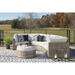 Signature Design by Ashley Calworth Beige/White 4-Piece Outdoor Seating Package - 153" W x 42" D x 34" H