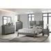 Sim 6 Piece Gunmetal Gray Panel Bedroom Set