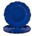 Certified International Blue Indigo Crackle Melamine 9" Salad/Dessert Plates, Set of 4 - 9" Diameter x 1"