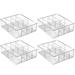 mDesign Plastic Kitchen Cabinet Divided Storage Organizer Bin