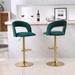 Barstools Bar Height,Swivel Velvet Counter Height Chairs Adjustable Tufted Stool with Back,Footrest(Set of 2)