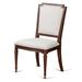 Maitland-Smith Evan Linen Back Side Chair in Brown/Ivory Wood/Upholstered/Fabric in Brown/Red | 39 H x 22 W x 24.12 D in | Wayfair 89-0307