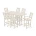 POLYWOOD® Martha Stewart Rectangle 6 - Person 37.72" Long Bar Height Outdoor Dining Set Plastic in Brown | 37.72 W x 72 D in | Wayfair PWS1602-1-SA
