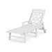 POLYWOOD® 77.63" Long Reclining Chaise Lounge Plastic in White | 38.13 H x 27.13 W x 77.63 D in | Outdoor Furniture | Wayfair MSCW2280WH