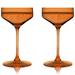 Reserve Nouveau Crystal Coupes In Amber By Viski Set Of 2 Crystal in Orange | 6 H x 3.38 W in | Wayfair 11373