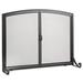 Winston Porter Claro 2 Panel Fireplace Screen Iron/Steel in Black/Gray | 39"W x 32.75"H x 10" D | Wayfair 94FC5F61BADD4FC5887F5DE6304639EC