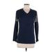 Beverly Hills Polo Club Long Sleeve T-Shirt: Blue Tops - Women's Size Medium
