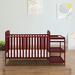 Harriet Bee Ethanmatthew Crib w/ Mattress Wood in Brown | 41.75 H x 30.5 W x 70.5 D in | Wayfair 3640554CCF8841E6A5AED1CE4933162C