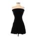 Zara Cocktail Dress - Mini: Black Solid Dresses - Women's Size Small