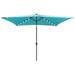 Arlmont & Co. Delmos 6' 6" x 10' Rectangular Lighted Market Umbrella Metal in Green/Blue/Navy | Wayfair A09A7C3721D14430A9F116BE8E8ADA0D