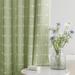 Dakota Fields Clairece Geometric Tassel Shower Curtain w/ Snap-in Liner, Sheer Window, No Hooks Needed Polyester | 74 H x 71 W in | Wayfair