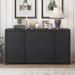 Latitude Run® Kafader Medium Density Fiberboard (MDF) Accent Cabinet Wood in Black | 32.01 H x 60 W x 16 D in | Wayfair