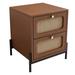 Bay Isle Home™ Platanistasa Nightstand Wood in Brown | 21.6 H x 17 W x 17 D in | Wayfair F09B9A878DA64CBA8DE7B4EEE9096537