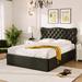 Red Barrel Studio® Bunceton Upholstered Platform Storage Bed Upholstered in Black | 42.9 H x 56.5 W x 78.7 D in | Wayfair