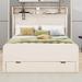 Red Barrel Studio® Full Size Platform Bed w/ Storage Headboard & a Big Drawer in Brown | Wayfair 770556D6A3D841D28FD05334CF1B1CBC