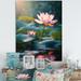 Ebern Designs Lotus Pond At Sunset I On Canvas Print Canvas, Cotton in Green/Pink | 20 H x 12 W x 1 D in | Wayfair E9D78B412A0E4626B16E5BF02806D80C