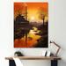 17 Stories Factory Landscape Saffron Sunrise I On Canvas Print Metal in Black/Yellow | 40 H x 30 W x 1.5 D in | Wayfair