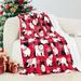 The Holiday Aisle® Ericka Handmade Weighted Throw Blanket Polyester/Microfiber/Fleece/Microfiber/Sherpa/Flannel/Fleece in Gray/Red | Wayfair