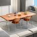 Orren Ellis 78.74" Burlywood Solid Wood Rectangular Dining Table Wood in Brown/Gray | 29.53 H x 78.74 W x 31.5 D in | Wayfair