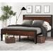 17 Stories 14 Inch Queen Size Metal Platform Bed Frame w/ Wooden Headboard & Footboard Metal | 39 H x 63 W x 84 D in | Wayfair