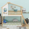 Drusilla Twin Over Twin Bunk Bed by Harper Orchard kids, Wood in Brown | 91.9 H x 41.7 W x 102 D in | Wayfair C41E56523F8445AB86B04947905707EE