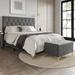 Winston Porter Gatsby 2 Piece Bedroom Set Upholstered in Gray | 45.4 H x 80.12 W x 85.75 D in | Wayfair 3844C0BDBAE94A76BB6D733361F28EFC