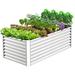 Arlmont & Co. Wetumka 6ft x 3 ft Outdoor Elevated Metal Galvanized Raised Garden Bed Barrier Fabric in Gray | 23.62 H x 70.86 W x 35.43 D in | Wayfair