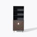 George Oliver Fenske Bar Cabinet Wood in Black/Brown/Gray | 66.93 H x 15.75 D in | Wayfair C3D2DF265B5040BCAA7EA50DD48D0ADC